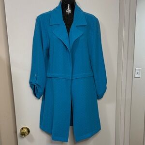SOHO Apparel Vibrant Teal Trench Women Jacket Size M - NWT!